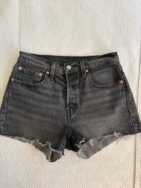 Levi's Black Washed Denim Cutoff Shorts size 27
